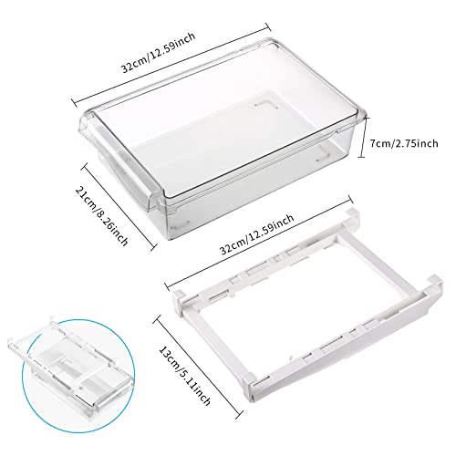 Viesap Cassetti per Frigorifero, 2PCS Organizer