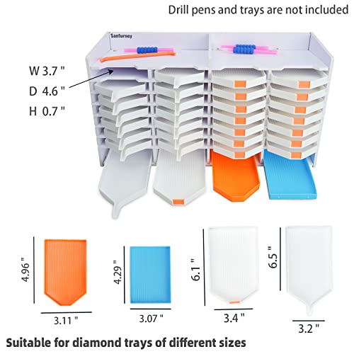 Rangement diamond painting robuste 32 compartiments SANFURNEY premium