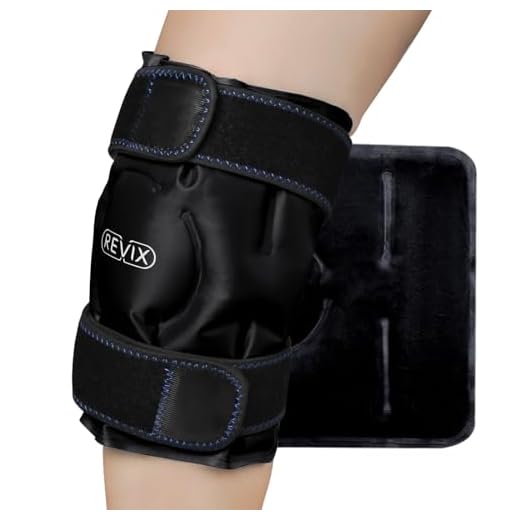 REVIX Paquete de Hielo para Alivio del Dolor de Rodilla, Envoltorio de Gel Frío Reutilizable para Lesiones en las Piernas, Hinchazón, Cirugía de Reemplazo de Rodilla, Terapia de Compresión Fría