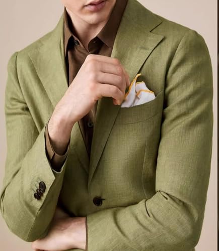 VENNYNG Men's Linen Casual Blazer Sport Coats Dress Formal Wedding Suit Jacket Lightweight Jackets for Summer3