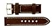 Panerai Style Thick Full Grain Leather Watch Band 22mm Wide, Brown Color, with Heavy Stainless Steel Buckle - by JP Leatherworks