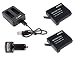 Hero 4 Dual Charger + Battery Eliminator USB Car Charger for GoPro + 2 pcs for Go Pro Hero4 Rechargeable Batteries Pac AHDBT-401 Accessories Bundle for GoPro Camera Back up Batteries By ADIKA