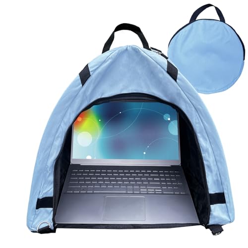 LAPTOP TENT, Universal PC Sun Shade and Privacy Foldable Water-Resistant Beach Bag for Working Outdoor, Heat & UV Reflective Fabric | Computer Privacy Hood & Glare Shield