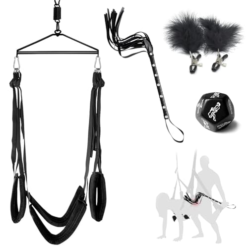MACQIU Liebesschaukel Sexschaukel mit BDSMs Spielzeug hart,Belastbar bis 150 kg,erotisches Sexspielzeug für Paare zu zweit Se