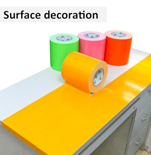 Image of BOMEI PACK 6inch Wide Yellow Duct Tape, Heavy Duty Strong Waterproof Industrial Color Duct Tape 9.0mil x 6inch x 60yds for Crafts, Home Improvement, Repairs, & Projects