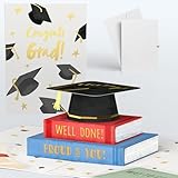 Lovepop® Glückwunsch Absolvent 3D Pop-Up Karte | besondere Abitur Pop-Up Karte | einzigartige 3D Klapp-Karte zum Abschluss von Studium, Abitur, Ausbildung, Weiterbildung