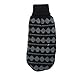 Uxcell Zig Rhombus Pattern Knitting Pet Dog Clothes Sweater, XX-Small, Gray/Black