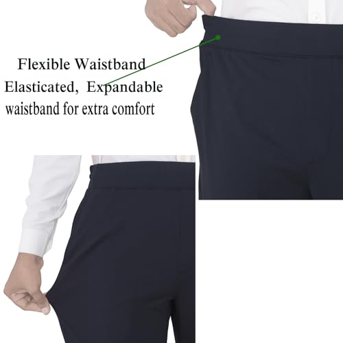 Image of SaintX Men's 4-Way Stretchable Athleisure Pants | Sweat Wicking Fabric | Slim Fit | Active - Sports Wear | Travel, Lounge & Casual Wear | Stylish Back Zipper Pocket | Available in Plus Size (ST06)