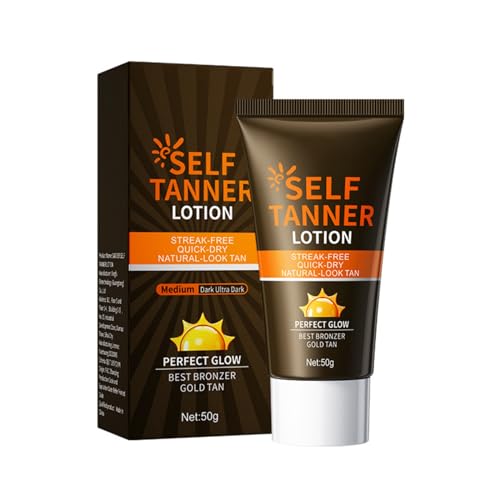 Hotiary Self Tanner Tanning Lotion - Hydrating Self Tanning Cream for Face & Body, Sunless Tanner?Fake Tan & Quick Tan for Natural-Looking Bronzer Glow for Women & Men,Streak-Free