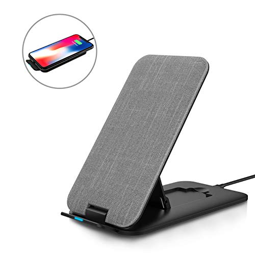 Lecone Caricatore Wireless Pieghevole, 10W/7.5W/5W Supporto di Ricarica Wireless Qi Compatibile con iPhone XR/XS Max/XS/X, Ricarica Rapida per Samsung Galaxy S10/S10+/S9/S9+/S8+/Nota 9 e Altro