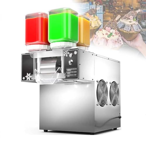 Commercial Ice Shaver Machine, 750W Electric Snow Cone Maker, Adjustable Speed, Durable Stainless Steel, Perfect for Snowflakes, Shaved Ice, and Ice Cream Treats