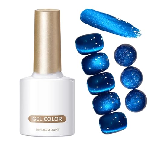 Qidures Esmalte De Uñas Azul Con Purpurina,10ML Brillantina Secado Rápido Capa Brillante - Esmalte De Uñas Magnético,Para Mujeres Adolescentes Familia Principiantes Fiesta Manicura Viaje Evento