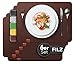 Produktbild Sidorenko Edles Platzset aus Filz - 6er Set braun - Tischset Abwischbar 44x32 cm Filzuntersetzer - abwaschbare Tischuntersetzer Platzdeckchen - Untersetzer Filzmatte