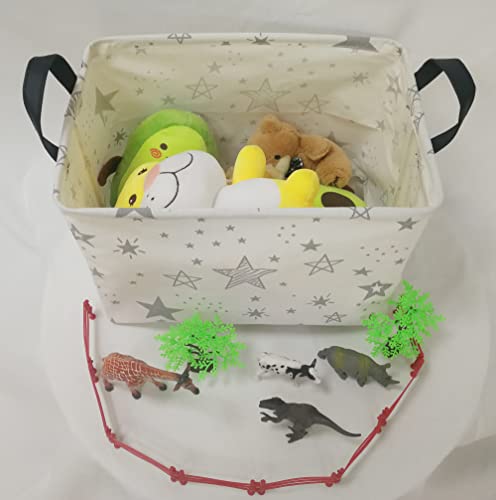 Image of Rectangle Gift Shelf Nursery Storage Basket Laundry Hamper Storage Box and Bins for Home Clothes with Handles
