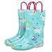 OldPAPA Regenstiefel für Kinder Leichte Gummistiefel Gummistiefel Jungen Mädchen Leuchten Gummistiefel mit Griffen