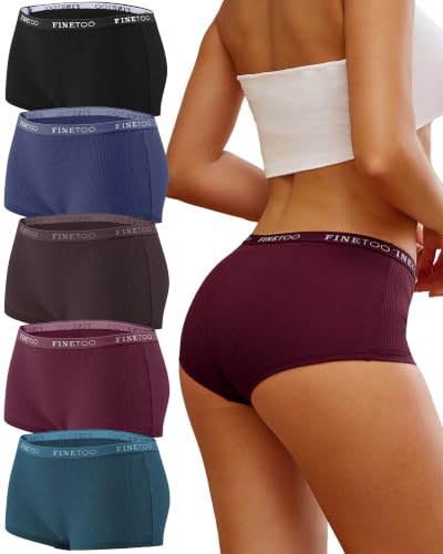 Image of Cotton Boyshort Underwear for Women Boxer Briefs Ladies BoyShorts Panties