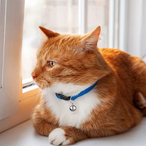 Tiesome 24Pcs Pet Bells For Dog Cat Collar, Pet Pendant Accessories Stainless Steel, Anti-Lost Training Bells For Collars, Suitable For Pet Pendant Accessories 0.55Inch (Silver) #TOP3