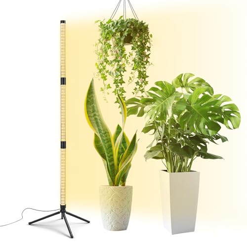 ZEBRAMOL Lampada a LED per piante, 42 W, spettro completo con 3 colori, 6/9/12H, altezza regolabile per piante grandi, regali per piante, amici e famiglie