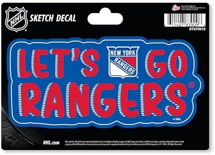 Rico Industries NHL Hockey Vintage or Sketch Look 4" X 6" Decal