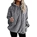 Produktbild Damen Hoodie Langarm Freizeit Loose Solid Color Microfleece Hooded Sweatshirt Tops Damen Mode Loose Sweatshirt Casual Hoodies Christmas Kapuzenpullover Weihnachts Oberteile S