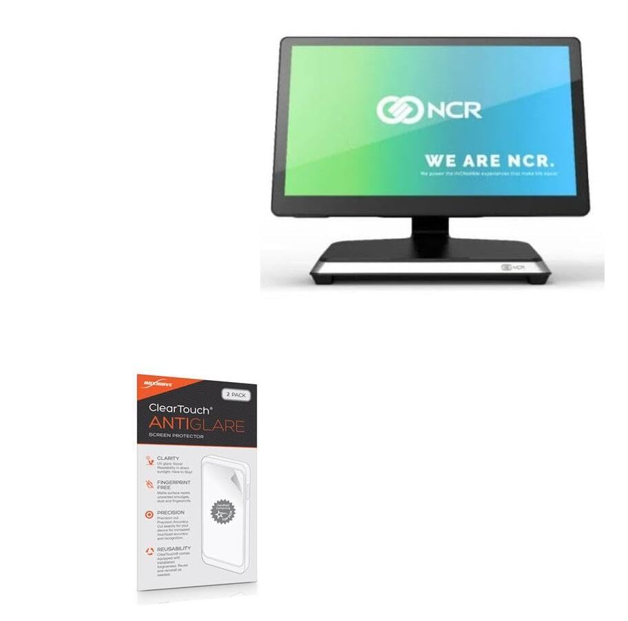 BoxWave Screen Protector Compatible with NCR POS Terminal CX-Series (18.5 in) - ClearTouch Anti-Glare (2-Pack), Anti-Fingerprint Matte Film Skin