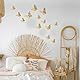 PAITOK 3D-Schmetterlings-Wandaufkleber für Kinderzimmer, 24 Stück in 3 Größen, Schmetterlings-Wandaufkleber für Heimdekoration, Hochzeit, Party-Dekoration (Gold)