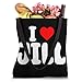 I Love Jill Mother's Day Mom Jill Valentine's Day Tote Bag