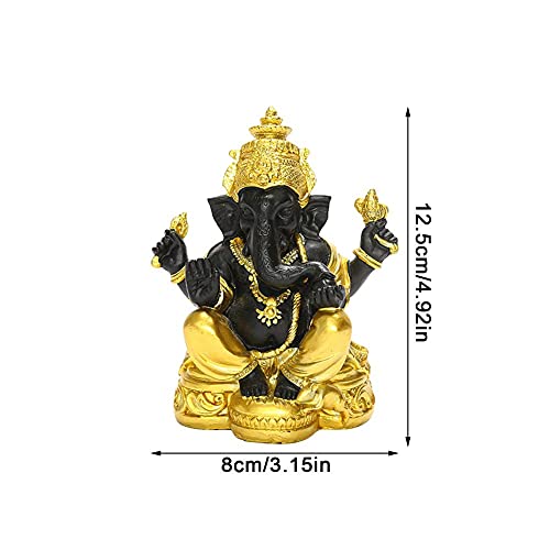 Statue Bouddha Éléphant Décoration Bureau Maison en Résine