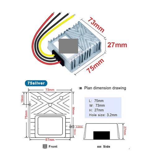 Convertisseur DC to DC boost de tension 20-60V à 36V avec boîtier haute dissipation