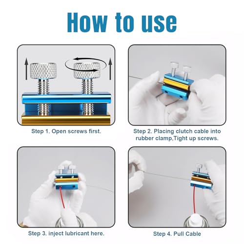 Image of Cable Lube Tool for Motorcycle ATV Dirt-Bike Scooter Bike,Cable Lubricator Lubricant Luber Lube Oiler Tool (Blue)