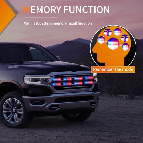 Image of Nilight 8PCS LED Strobe Lights 12V 24V Amber White Sync Feature Ultra Slim