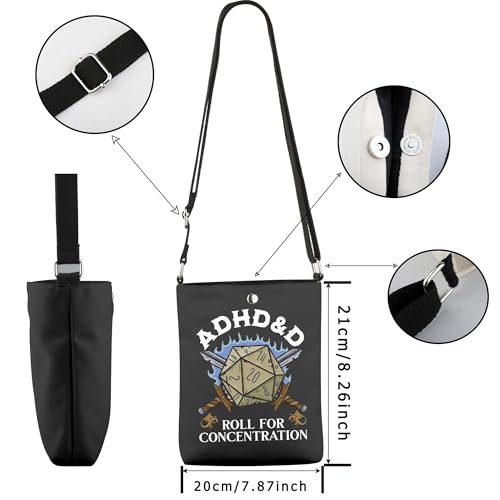 WCGXKO RPG Gamer Crossbody Bag D&D Player Gift Role Playing Game Gift for Game Lover2