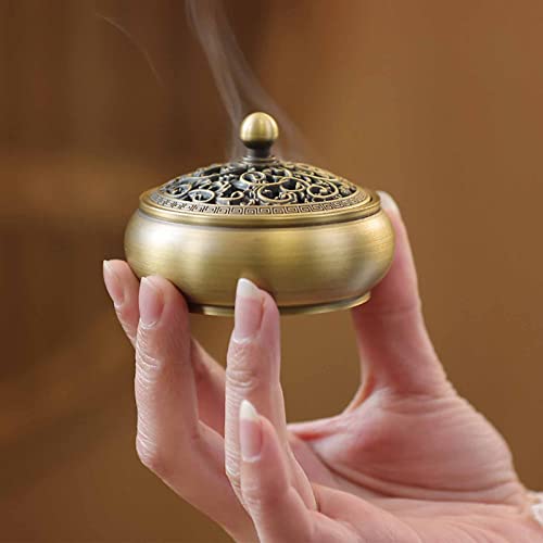Cone Incense Burner For Incense Cones Pure Brass Vintage Metal Incense Holder Bowl Fireproof Non-Fading Rust-Proof Copper Incense Burner For Office And Home #TOP5
