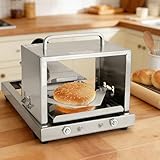 【Compacte Et Polyvalente - S'adapte à Toutes Les Cuisines】Dimensions : 41 × 20,5 × 19 cm | Poids : 3,65 kg | Elle peut couper des bagels d'un diamètre de 12 cm et d'une épaisseur de 5 cm. Que vous soyez un boulanger amateur avec une petite cuisine ou une boulangerie commerciale avec un espace de comptoir limité, c'est le choix idéal.