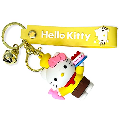 Image of AUGEN Hello Kitty 4 Action Figure Keychain Limited Edition for Car, Decoration, Cake, Office Desk & Study Table (Pack of 1)
