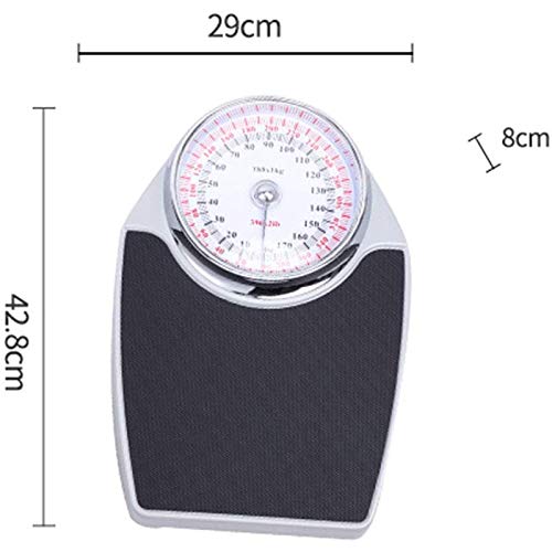 Bathroom Scale Traditional Mechanical, Sturdy Metal Platform,Easy To Read Analogue Dial,High Capacity Weigh In Lbs Kg,No Batteries #TOP5