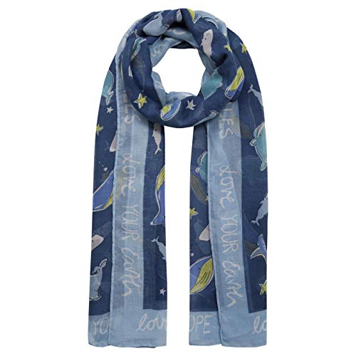 Preisvergleich Produktbild Take Care Schal Whale Love aus 100% recyceltem Polyester / 100x180cm