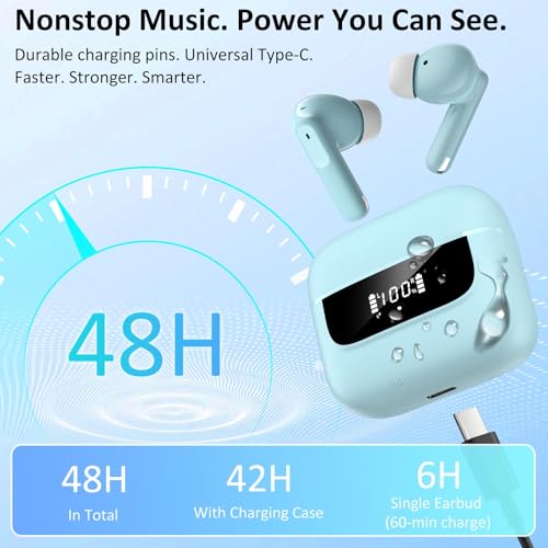 Wireless Ear buds 6-Mic Noise Canceling Large Dual LED Display 35H Playtime - image 6