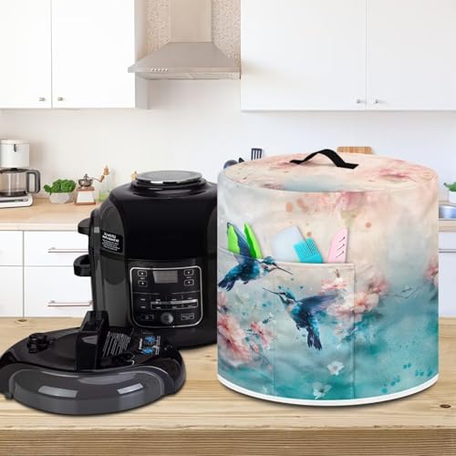 Image of Cozeyat Oil Painting Hummingbird Kitchen Decor Accessories Appliance Dust Cover for Electric Pressure Cooker /Air Fryer /Rice Cooker /Steamer /Toaster,Pressure Cooker Cover 6 qt