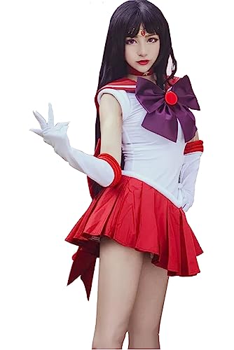 Noiclub Sailor Mars - Disfraz de animé Sailor para mujer, vestido Rei Hino para Halloween