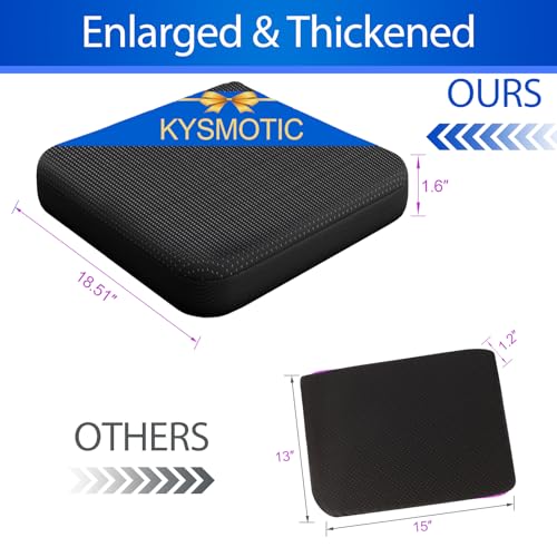 Large Gel Seat Cushion for Long Sitting, Soft & Breathable, Gel Cushion for Wheelchair Reduce Sweat, Gel Chair Cushion for Hip Pain, Gel Seat Cushion for Office Chair, Gel Car Seat Cushion Comfort