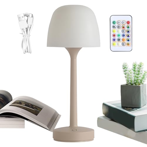 Luz ambiental del modo Du-Al para el dormitorio, control de control táctil + lámpara de proyector de control remoto, luz de proyección de ondulación de agua LED de 16 colores, USB recargable e inalámb