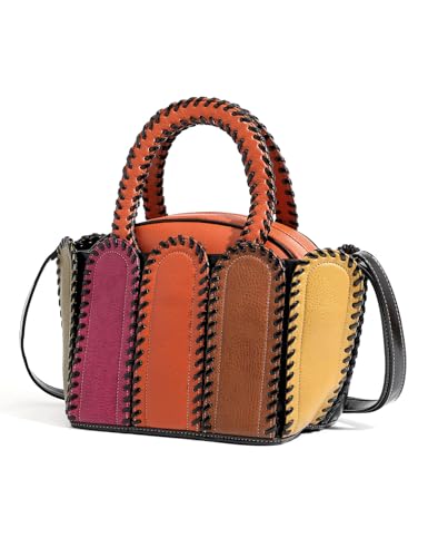 Women's Multicolor Top Handle Handbags with Wallet Set Bag woman Fashionable Shoulder Bag Large Capacity Leather Purse3