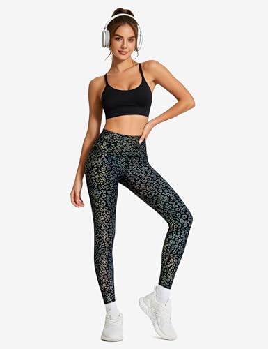 Image of THE GYM PEOPLE Thick High Waist Yoga Pants with Pockets, Tummy Control Workout Running Yoga Leggings for Women
