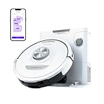 Shark PowerDetect Robô Aspirador, Descarga automática, navegação 3D e LiDAR, Base antialérgica, tecnologia NeverStuck, para tapetes, Pisos e Pelo de Animais de Estimação, WiFi/App, Branco