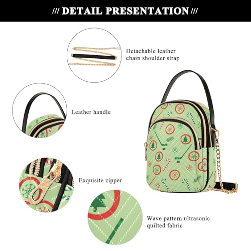 Image of MCHIVER Golf Crossbody Bag for Women Cell Phone Purse Wallet with Removable Chain Shoulder Handbag
