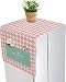 PUUNA Couvercle supérieur pour lave-linge Couvercle anti-poussière pour réfrigérateur avec poches latérales de rangement, protection pour appareils ménagers pour réfrigérateur de cuisine 140 x 55 cm C