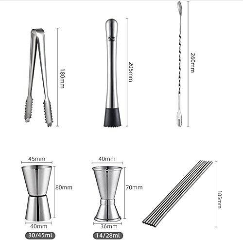 Kit Coctelera Set 17 piezas con soporte de madera blanco 700ml miniatura 4