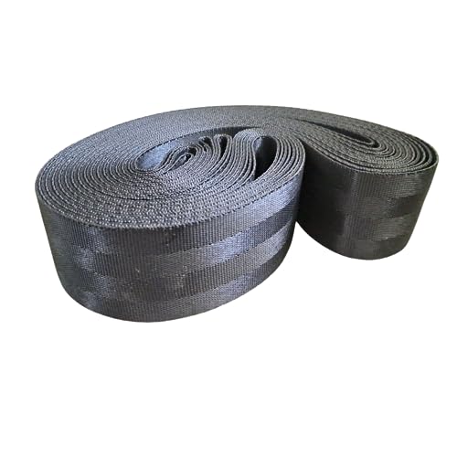Image of AANIJ Polyester Webbing or Flat Strip 1.5 inch or 38 mm Wide for Diving Gear, Sports Gear, Bag Belt, Hiking, for car high strenght uncut (10 Meter, Pack of 1)
