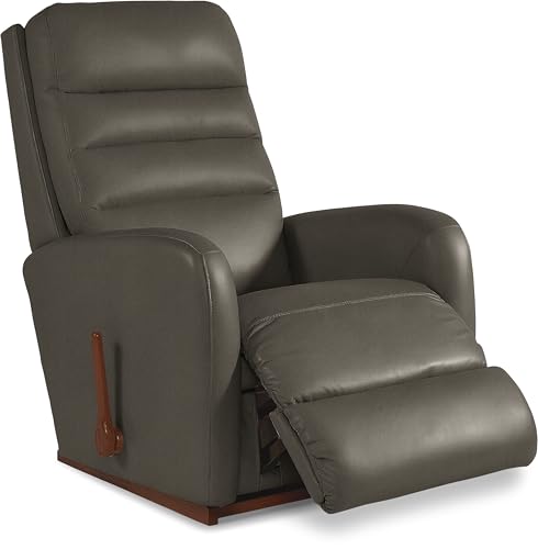 Image of La-Z-Boy Forum Leather Rocking Recliner, Charcoal